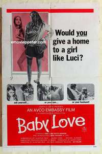 n120 BABY LOVE one-sheet movie poster '69 bad girl teen sexploitation!