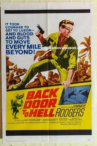 n122 BACK DOOR TO HELL one-sheet movie poster '64 Jack Nicholson, WWII!