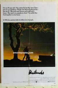 n127 BADLANDS one-sheet movie poster '74 Terrence Malick, Martin Sheen