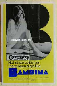 n130 BAMBINA one-sheet movie poster '74 super sexy Teresa Ann Savoy!