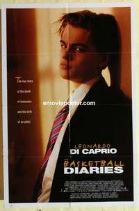 n138 BASKETBALL DIARIES DS one-sheet movie poster '95 DiCaprio, drugs