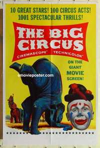 n175 BIG CIRCUS one-sheet movie poster '59 Victor Mature, Red Buttons