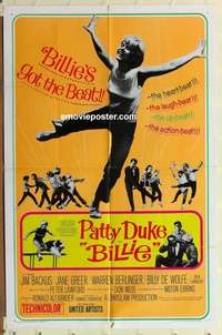 n185 BILLIE style A one-sheet movie poster '65 Patty Duke, Backus, Greer