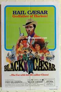 n188 BLACK CAESAR one-sheet movie poster '73 Godfather of Harlem!