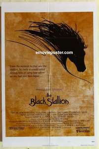 n193 BLACK STALLION one-sheet movie poster '79 great horse artwork!