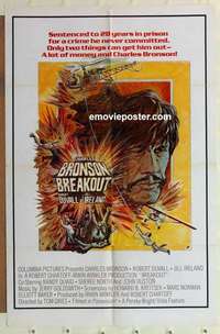 n241 BREAKOUT one-sheet movie poster '75 Charles Bronson, Duvall
