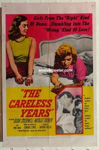 n301 CARELESS YEARS one-sheet movie poster '57 Dean Stockwell, Trundy