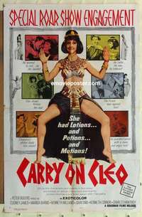 n310 CARRY ON CLEO one-sheet movie poster '65 English sex on the Nile!