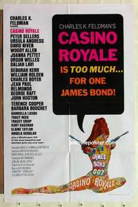 n315 CASINO ROYALE one-sheet movie poster '67 James Bond spy spoof!