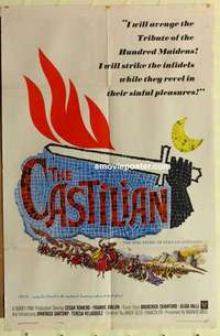n316 CASTILIAN one-sheet movie poster '63 Cesar Romero, Frankie Avalon