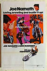 n327 CC & COMPANY one-sheet movie poster '70 Joe Namath, biker gang!