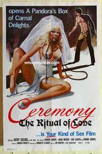 n329 CEREMONY THE RITUAL OF LOVE one-sheet movie poster '76 wild S&M image!