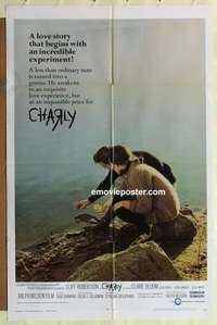 n341 CHARLY one-sheet movie poster '68 Cliff Robertson, Claire Bloom