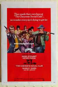 n347 CHEYENNE SOCIAL CLUB one-sheet movie poster '70 Jimmy Stewart, Fonda