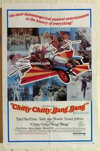 n350 CHITTY CHITTY BANG BANG style B one-sheet movie poster '69 Dick Van Dyke