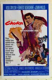 n356 CHUKA one-sheet movie poster '67 Rod Taylor, Ernest Borgnine