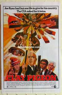 n369 CLAY PIGEON one-sheet movie poster '71 Telly Savalas, Robert Vaughn