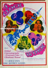 n373 CLOCKWORK BLUE one-sheet movie poster '70s dazzling historic sex!