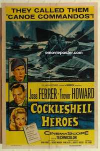 n378 COCKLESHELL HEROES one-sheet movie poster '56 Jose Ferrer, Howard