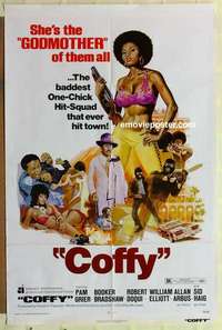 n380 COFFY one-sheet movie poster '73 Pam Grier blaxploitation classic!