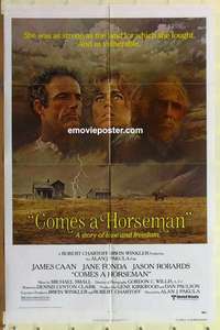 n394 COMES A HORSEMAN one-sheet movie poster '78 James Caan, Jane Fonda