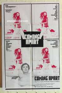 n396 COMING APART one-sheet movie poster '69 Rip Torn, Sally Kirkland