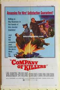 n399 COMPANY OF KILLERS one-sheet movie poster '70 Van Johnson, Milland