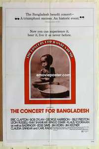 n404 CONCERT FOR BANGLADESH one-sheet movie poster '72 George Harrison