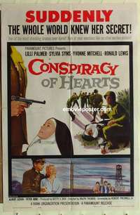 n411 CONSPIRACY OF HEARTS one-sheet movie poster '60 Lili Palmer, Syms