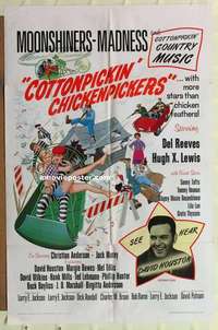 n424 COTTONPICKIN' CHICKENPICKERS style A one-sheet movie poster '67 Reeves