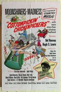 n425 COTTONPICKIN' CHICKENPICKERS style B one-sheet movie poster '67 Reeves