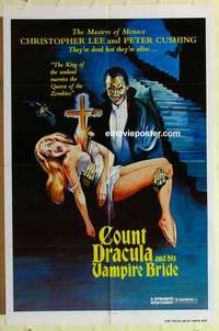 n426 SATANIC RITES OF DRACULA 1sh 1978 great artwork of Count Dracula & his Vampire Bride!