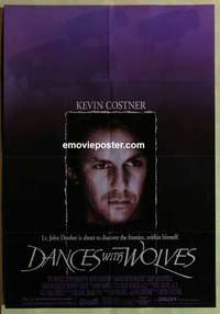 n465 DANCES WITH WOLVES one-sheet movie poster '90 different image!