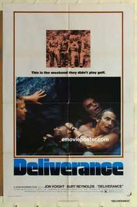 n499 DELIVERANCE one-sheet movie poster '72 Jon Voight, Burt Reynolds