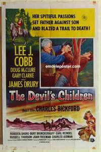 n507 DEVIL'S CHILDREN one-sheet movie poster '63 Charles Bickford, McClure