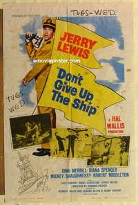 n534 DON'T GIVE UP THE SHIP one-sheet movie poster '59 Jerry Lewis