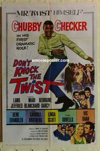 n536 DON'T KNOCK THE TWIST one-sheet movie poster '62 Chubby Checker