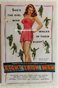 n571 EIGHT IRON MEN one-sheet movie poster '52 Lee Marvin, Mary Castle