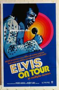 n578 ELVIS ON TOUR one-sheet movie poster '72 classic Elvis Presley image!
