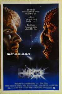 n588 ENEMY MINE one-sheet movie poster '85 Dennis Quaid, Gossett Jr.