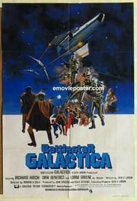 n150 BATTLESTAR GALACTICA English one-sheet movie poster '78 Tanenbaum art!