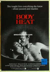 n218 BODY HEAT English one-sheet movie poster '81 William Hurt, Turner