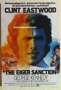n570 EIGER SANCTION English one-sheet movie poster '75 Clint Eastwood