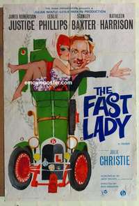 n628 FAST LADY English one-sheet movie poster '62 English car racing!