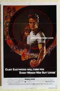 n600 EVERY WHICH WAY BUT LOOSE one-sheet movie poster '78 Clint Eastwood