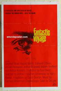 n624 FANTASTIC VOYAGE one-sheet movie poster '66 Raquel Welch, Fleischer