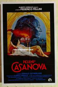 n639 FELLINI'S CASANOVA int'l one-sheet movie poster '76 sexy artwork image!