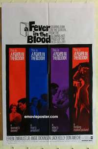 n646 FEVER IN THE BLOOD one-sheet movie poster '61 Angie Dickinson
