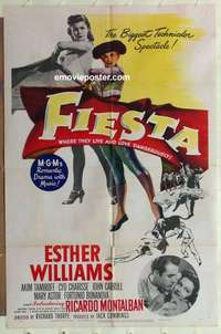 n652 FIESTA one-sheet movie poster '47 Esther Williams, matador!