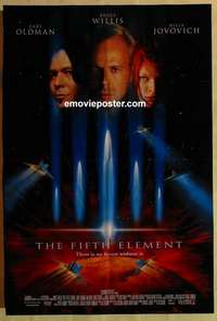 n653 FIFTH ELEMENT DS one-sheet movie poster '97 Bruce Willis, Jovovich